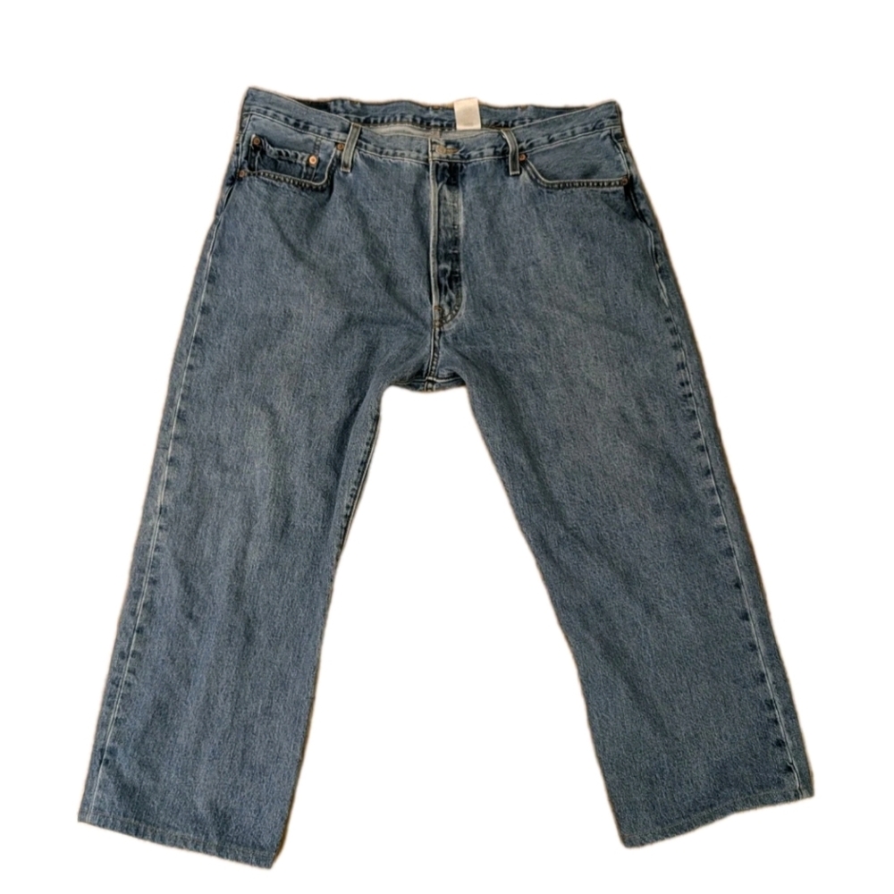 Vtg LEVI'S 501 JEANS Mens 40x26 Hemmed Stonewashed Denim Loose Baggy Grunge Crop